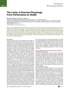 Cell Metabolism-2017-The Limits of Exercise Physiology- From Performance to Health