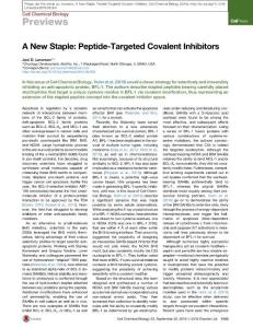 Cell-Chemical-Biology_2016_A-New-Staple-Peptide-Targeted-Covalent-Inhibitors
