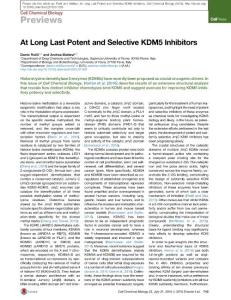 Cell-Chemical-Biology_2016_At-Long-Last-Potent-and-Selective-KDM5-Inhibitors