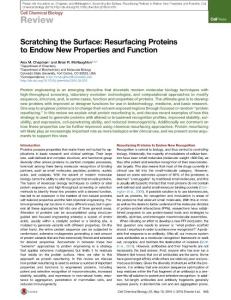 Cell-Chemical-Biology_2016_Scratching-the-Surface-Resurfacing-Proteins-to-Endow-New-Properties-and-Function