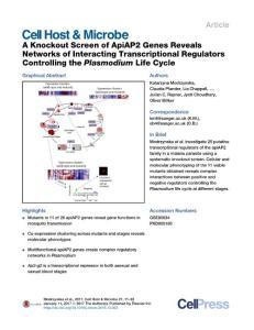 Cell-Host-Microbe_2017_A-Knockout-Screen-of-ApiAP2-Genes-Reveals-Networks-of-Interacting-Transcriptional-Regulators-Controlling-the-Plasmodium-Life-Cy