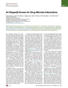 Cell-Host-Microbe_2017_An-Elegan-t-Screen-for-Drug-Microbe-Interactions