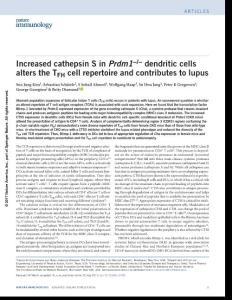 ni.3793-Increased cathepsin S in Prdm1−-− dendritic cells alters the TFH cell repertoire and contributes to lupus