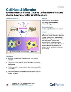 Cell Host Microbe-2017-Environmental Stress Causes Lethal Neuro-Trauma during Asymptomatic Viral Infections