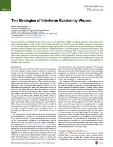 Cell-Host-Microbe_2017_Ten-Strategies-of-Interferon-Evasion-by-Viruses