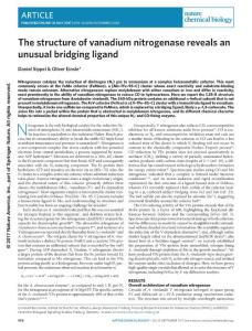 nchembio.2428-The structure of vanadium nitrogenase reveals an unusual bridging ligand