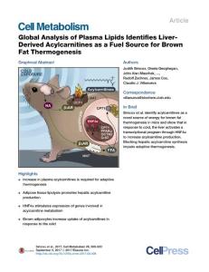 Cell-Metabolism_2017_Global-Analysis-of-Plasma-Lipids-Identifies-Liver-Derived-Acylcarnitines-as-a-Fuel-Source-for-Brown-Fat-Thermogenesis