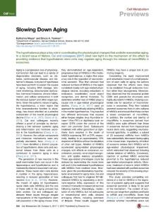 Cell Metabolism-2017-Slowing Down Aging