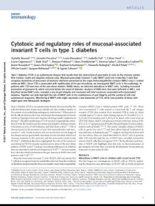 ni.3854-Cytotoxic and regulatory roles of mucosal-associated invariant T cells in type 1 diabetes