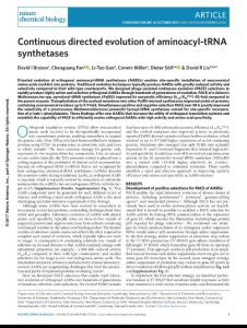 nchembio.2474-Continuous directed evolution of aminoacyl-tRNA synthetases