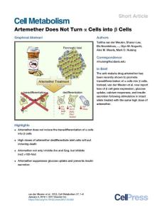 Artemether-Does-Not-Turn---Cells-into---Cells_2017_Cell-Metabolism