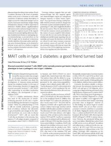 ni.3869-MAIT cells in type 1 diabetes- a good friend turned bad