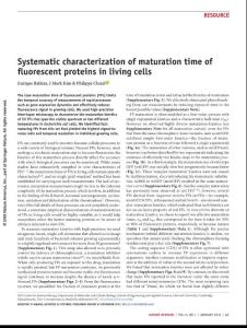 nmeth.4509-Systematic characterization of maturation time of fluorescent proteins in living cells