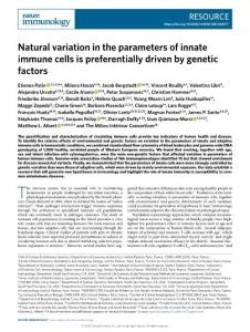 ni2018-Natural variation in the parameters of innate immune cells is preferentially driven by genetic factors