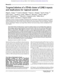 Genome Res.-2018-Soares-345-56-Targeted deletion of a 170-kb cluster of LINE-1 repeats and implications for regional control