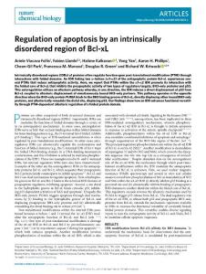 nchembio.2018-Regulation of apoptosis by an intrinsically disordered region of Bcl-xL