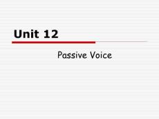 新编英语语法教程（主编：章正邦）  大学英语语法课件PPT  学生用书 12.Passive Voice