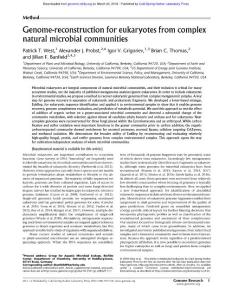 Genome Res.-2018-West-Genome-reconstruction for eukaryotes from complex natural microbial communities