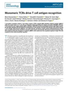 ni.2018-Monomeric TCRs drive T cell antigen recognition