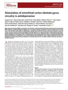 nm.2018-Stimulation of entorhinal cortex–dentate gyrus circuitry is antidepressive