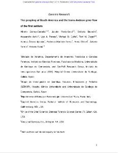 Genome Res.-2018-Gomez-Carballa-The peopling of South America and the trans-Andean gene flow of the first settlers