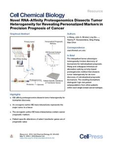 Novel-RNA-Affinity-Proteogenomics-Dissects-Tumor-Heterogeneit_2018_Cell-Chem