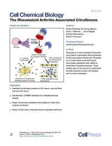 The-Rheumatoid-Arthritis-Associated-Citrullinome_2018_Cell-Chemical-Biology