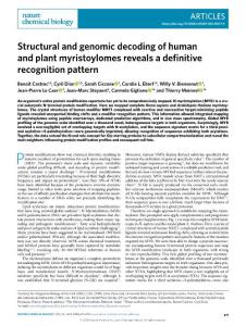 nchembio.2018-Structural and genomic decoding of human and plant myristoylomes reveals a definitive recognition pattern