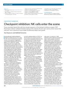 ni.2018-Checkpoint inhibition- NK cells enter the scene
