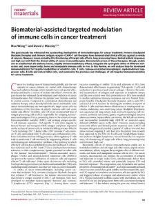 nmat.2018-Biomaterial-assisted targeted modulation of immune cells in cancer treatment