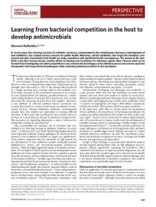 nm.2018-Learning from bacterial competition in the host to develop antimicrobials