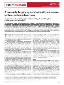 nmeth.2018-A proximity-tagging system to identify membrane protein–protein interactions
