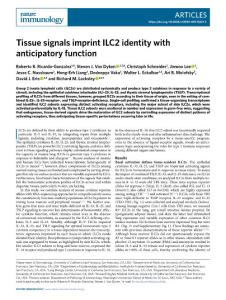 ni.2018-Tissue signals imprint ILC2 identity with anticipatory function