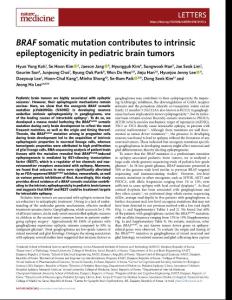 nm.2018-BRAF somatic mutation contributes to intrinsic epileptogenicity in pediatric brain tumors