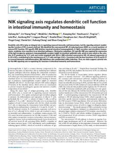 ni.2018-NIK signaling axis regulates dendritic cell function in intestinal immunity and homeostasis