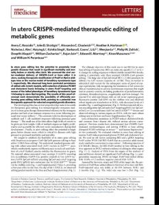 nm.2018-In utero CRISPR-mediated therapeutic editing of metabolic genes