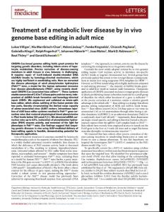 nm.2018-Treatment of a metabolic liver disease by in vivo genome base editing in adult mice