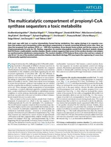 nchembio.2018-The multicatalytic compartment of propionyl-CoA synthase sequesters a toxic metabolite