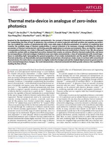 nmat.2018-Thermal meta-device in analogue of zero-index photonics