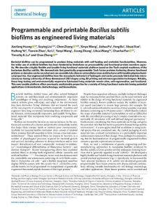 nchembio.2018-Programmable and printable Bacillus subtilis biofilms as engineered living materials