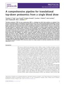 nprot.2018-A comprehensive pipeline for translational top-down proteomics from a single blood draw