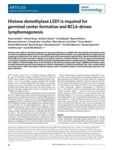 ni.2018-Histone demethylase LSD1 is required for germinal center formation and BCL6-driven lymphomagenesis