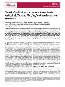 nmat.2018-Electric-field induced structural transition in vertical MoTe2- and Mo1–xWxTe2-based resistive memories