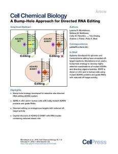 A-Bump-Hole-Approach-for-Directed-RNA-Editing_2018_Cell-Chemical-Biology