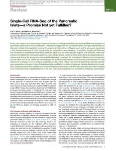 Single-Cell-RNA-Seq-of-the-Pancreatic-Islets--a-Promise-Not_2018_Cell-Metabo