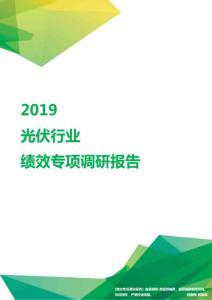 2019光伏行业绩效专项调研报告.pdf