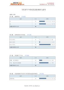 当代青年个性化发展的调查与思考报告