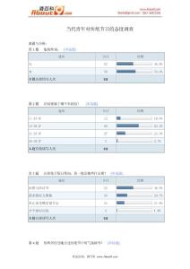 当代青年对传统节日的态度调查报告