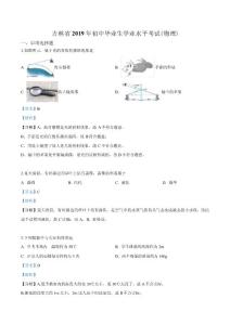 2019年吉林省吉林市中考物理试题（解析）