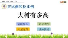 苏教版小学六年级下册数学《6.6  大树有多高》课件10